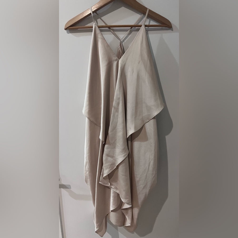 AKIRA Chicago Black Label Asymmetrical Cream Dress